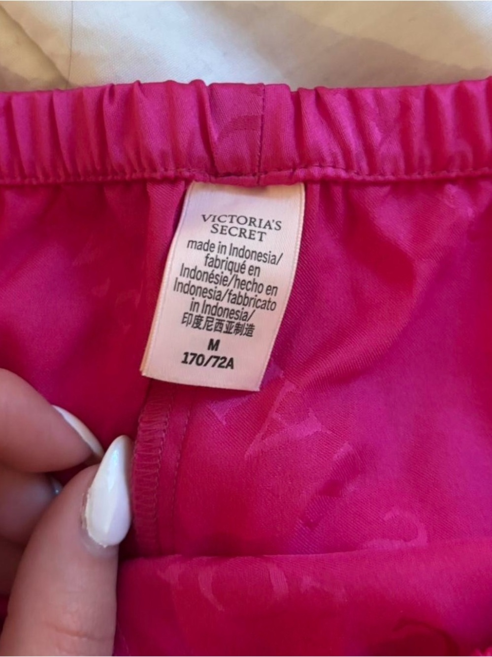 Pink victoria’s secret silk sleep shorts - Picture 3 of 3